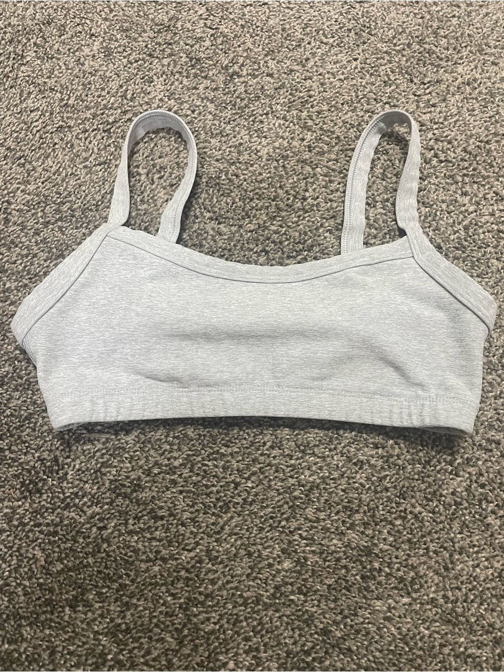 Aritzia Light Gray Seamless Crop Bralette